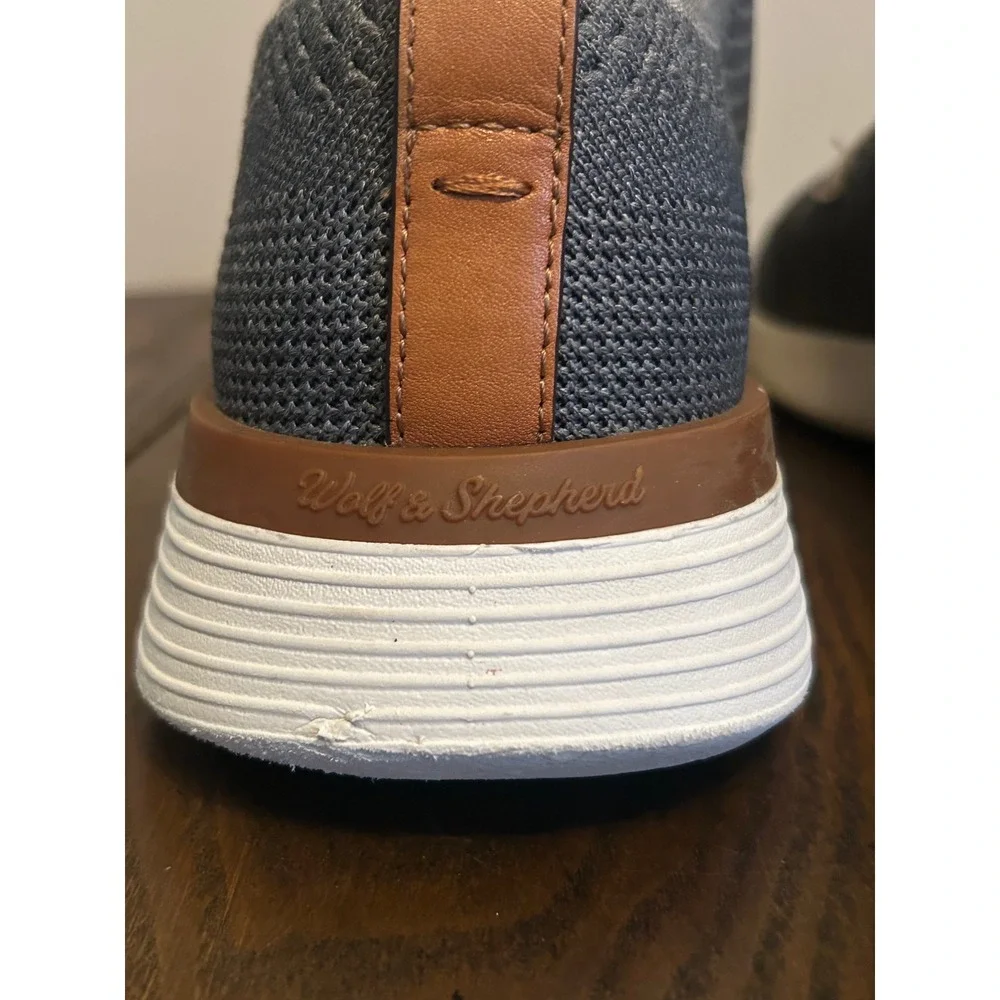 Wolf &‎ Shepherd Gray Swift Knit Derby CasualSneakers Unisex Men's 10 Women's 12